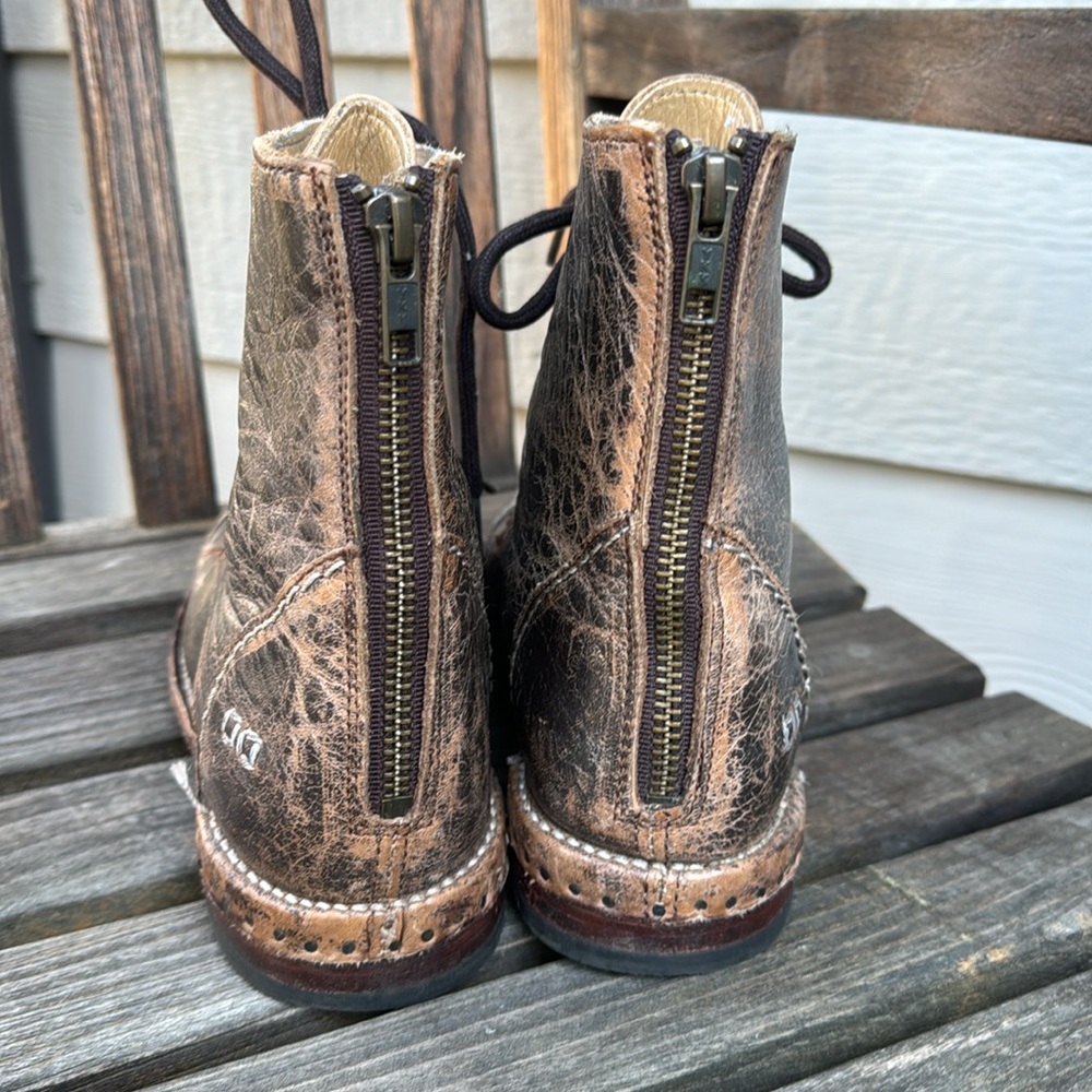 Bed Stu Laurel Distressed Combat Boot Size 7.5 - Picture 4 of 7